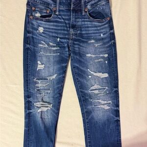 American Eagle Outfitters Distressed Denim Boyfriend Jeans